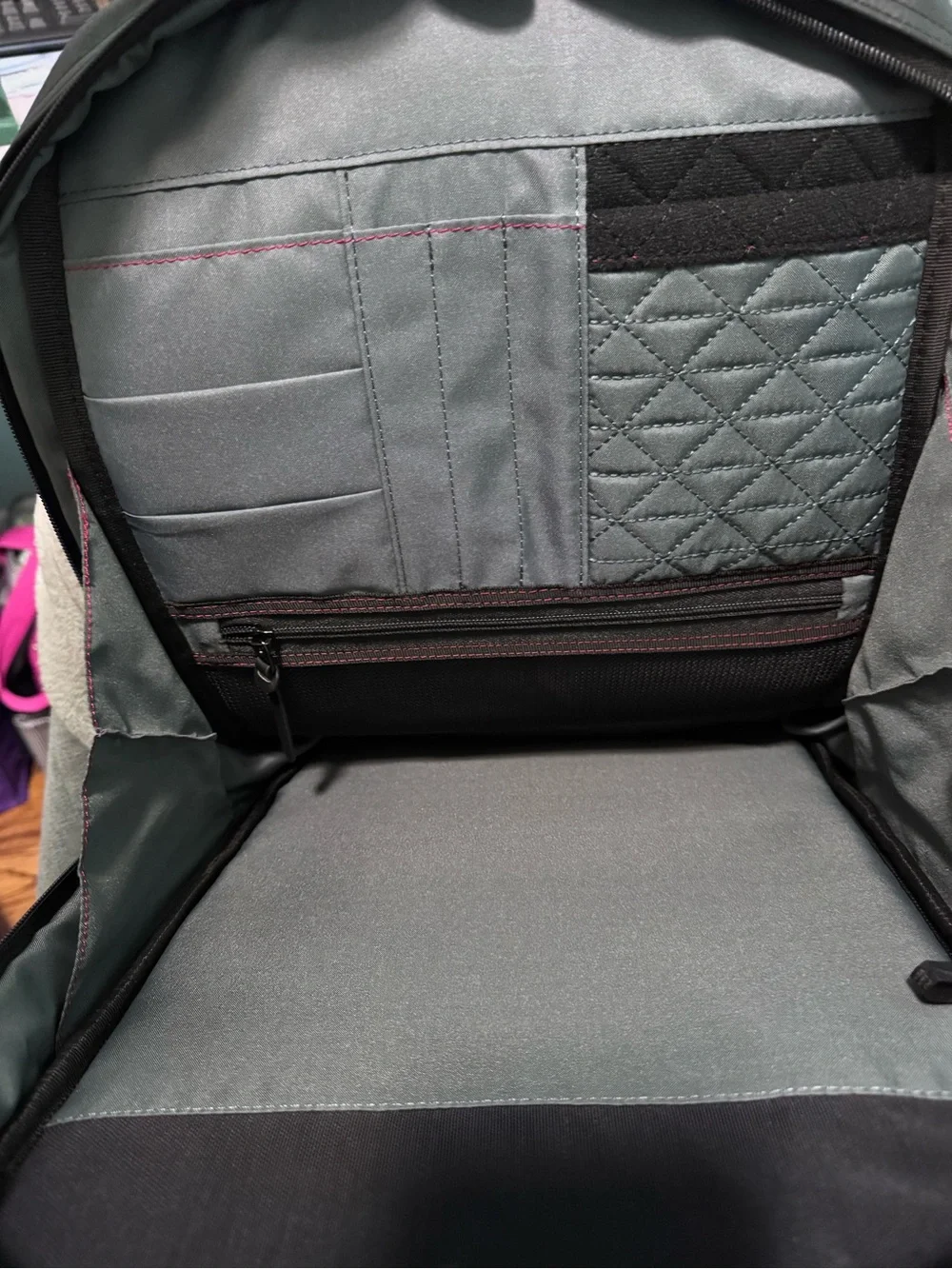 Dell Black Leather-Style Tech Laptop Backpack